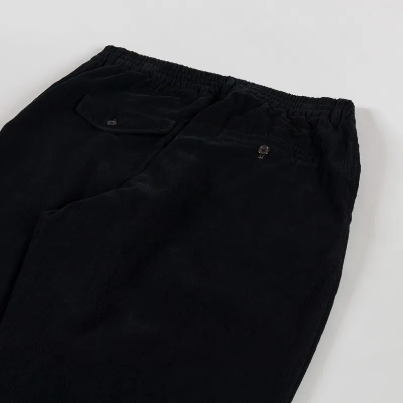 Universal Works Pleated Track Pants Black Cat Cord-6