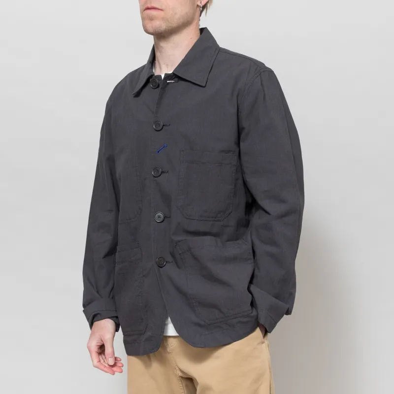 Universal Works OG Bakers Jacket Charcoal Seattle Cotton-1