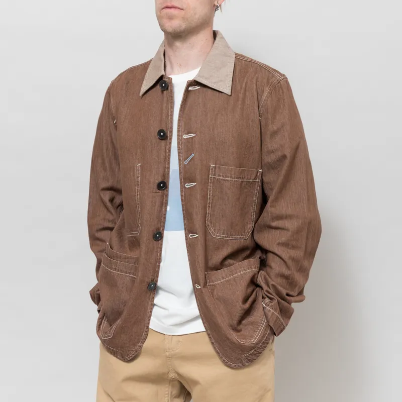 Universal Works OG Bakers Jacket Brown Meco Denim-1