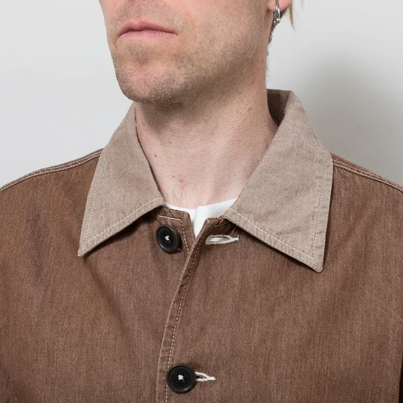 Universal Works OG Bakers Jacket Brown Meco Denim-3