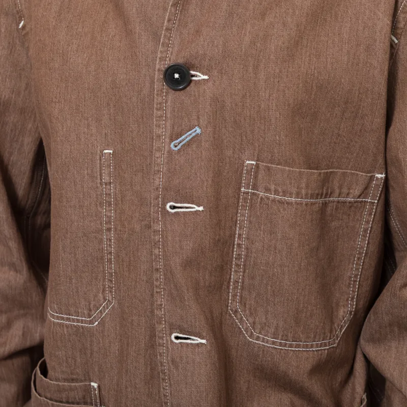 Universal Works OG Bakers Jacket Brown Meco Denim-4