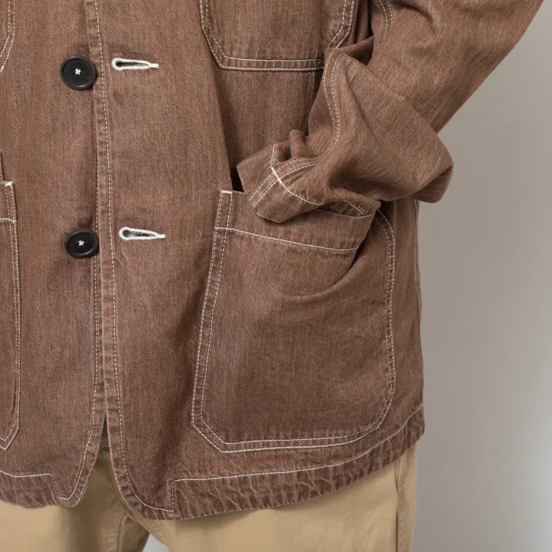 Universal Works OG Bakers Jacket Brown Meco Denim-6