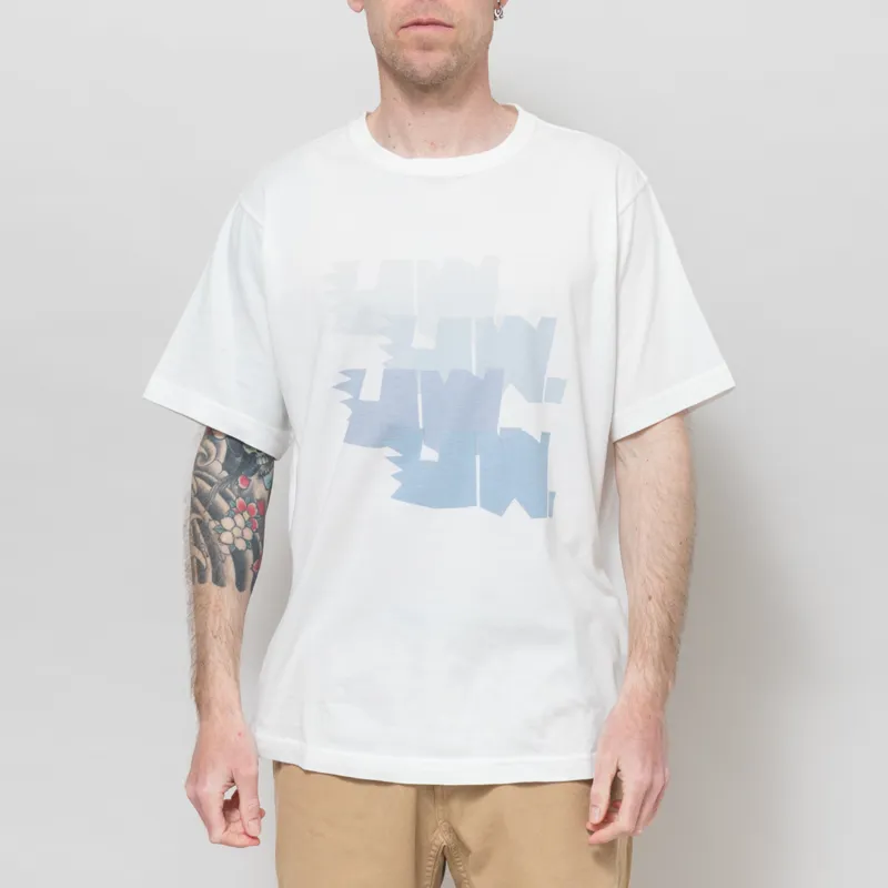 Universal Works Multi UW Print T Shirt Ecru
