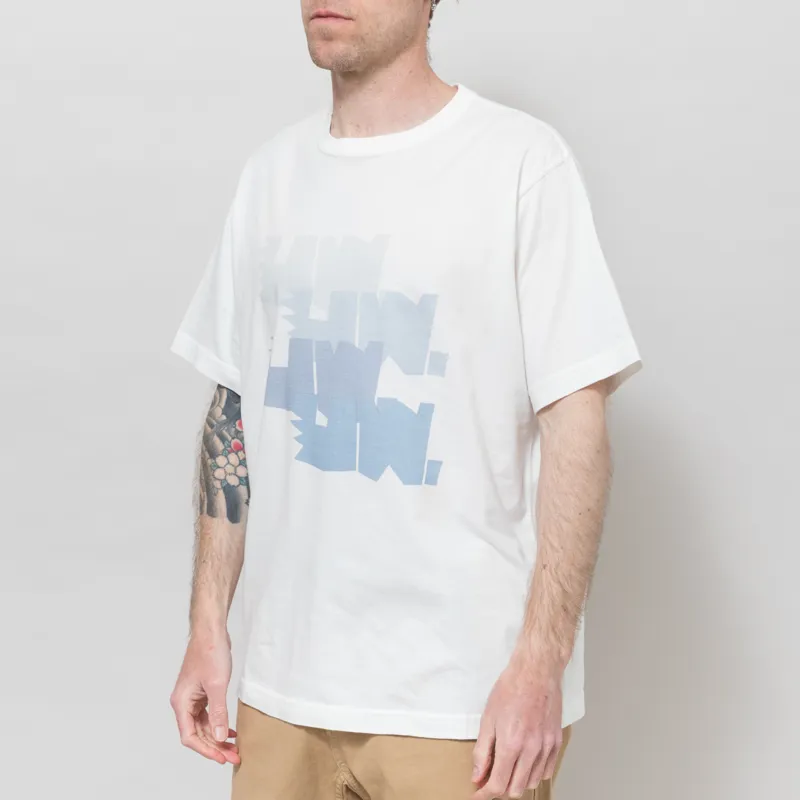 Universal Works Multi UW Print T Shirt Ecru-1
