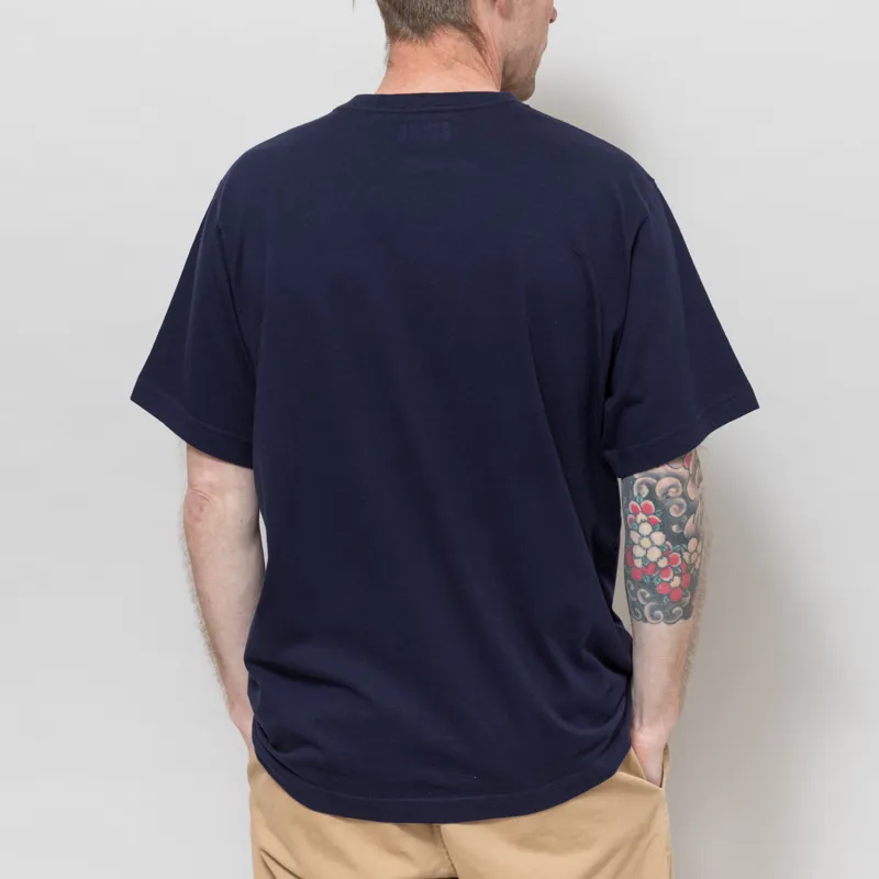 Universal Works Multi UW Print T Shirt Navy-2