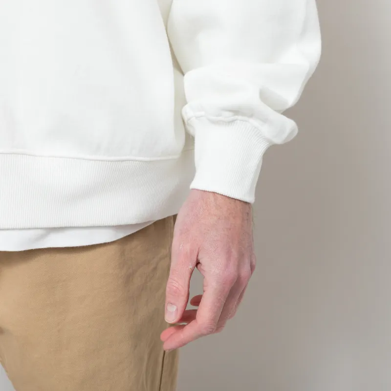 Universal Works Raglan Sweatshirt Ecru Brush Back-6