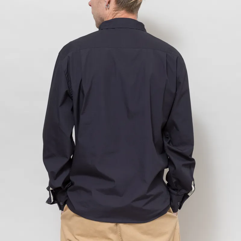 Universal Works Lucky Shirt Navy Broadcloth-2