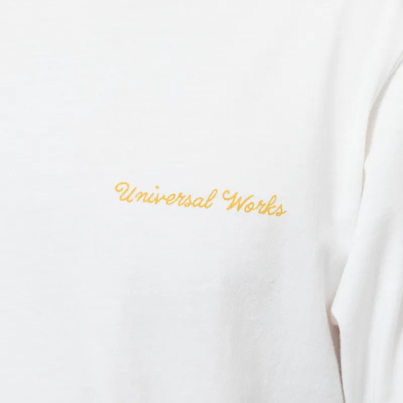 Universal Works Wish You Were Here T Shirt Ecru-5