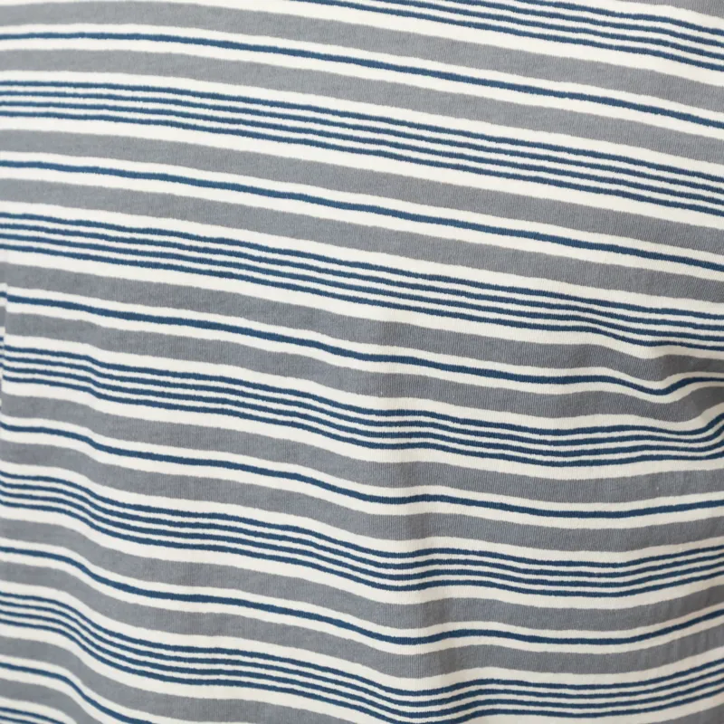 Universal Works Core T Shirt Grey Stripe Jersey-4