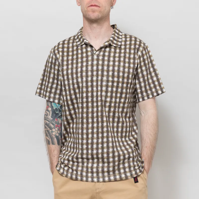 Universal Works Vacation Polo Brown Sound Wave Jersey