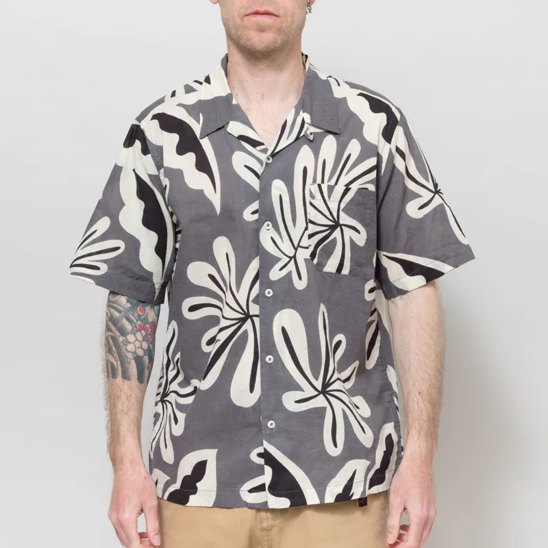 Universal Works Road Shirt Grey Baja Print
