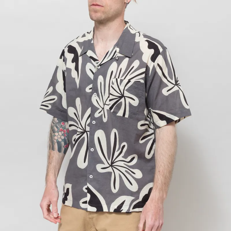 Universal Works Road Shirt Grey Baja Print-1