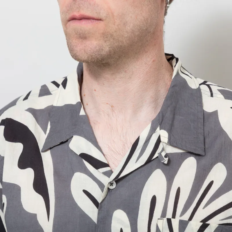 Universal Works Road Shirt Grey Baja Print-3