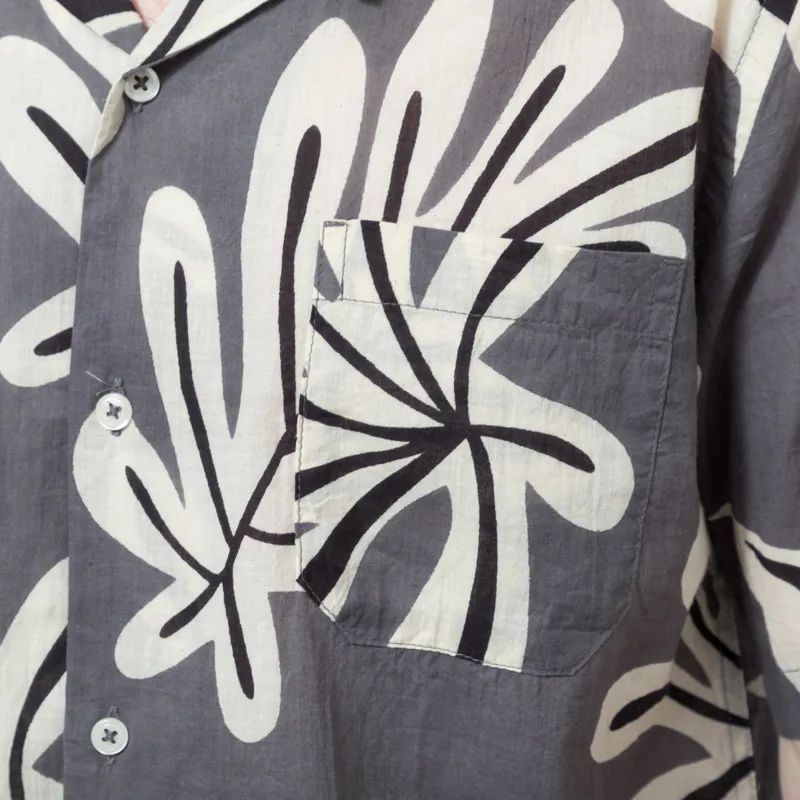 Universal Works Road Shirt Grey Baja Print-5