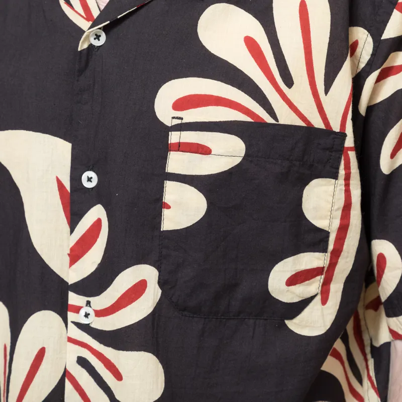 Universal Works Road Shirt Black Baja Print-4