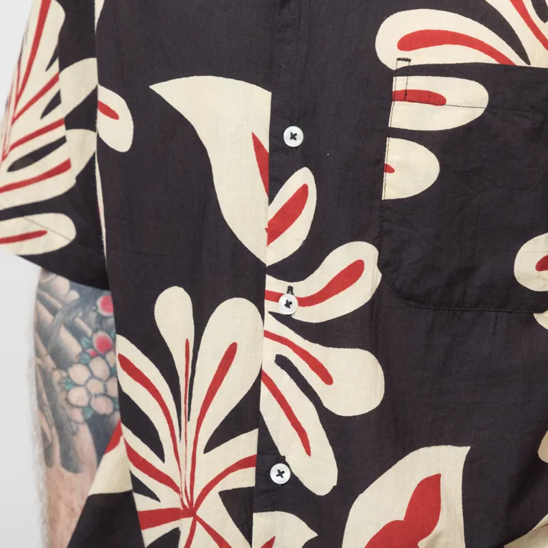 Universal Works Road Shirt Black Baja Print-3