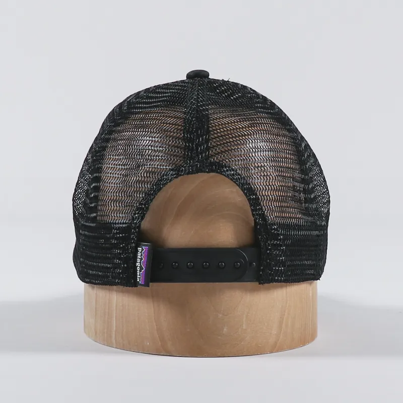 Patagonia P-6 Logo LoPro Trucker Hat Black-3