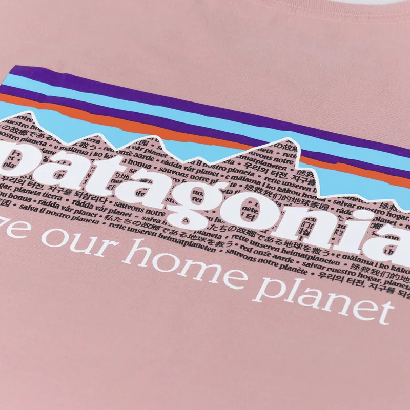 Patagonia P-6 Mission Organic T Shirt Sunfade Pink-4
