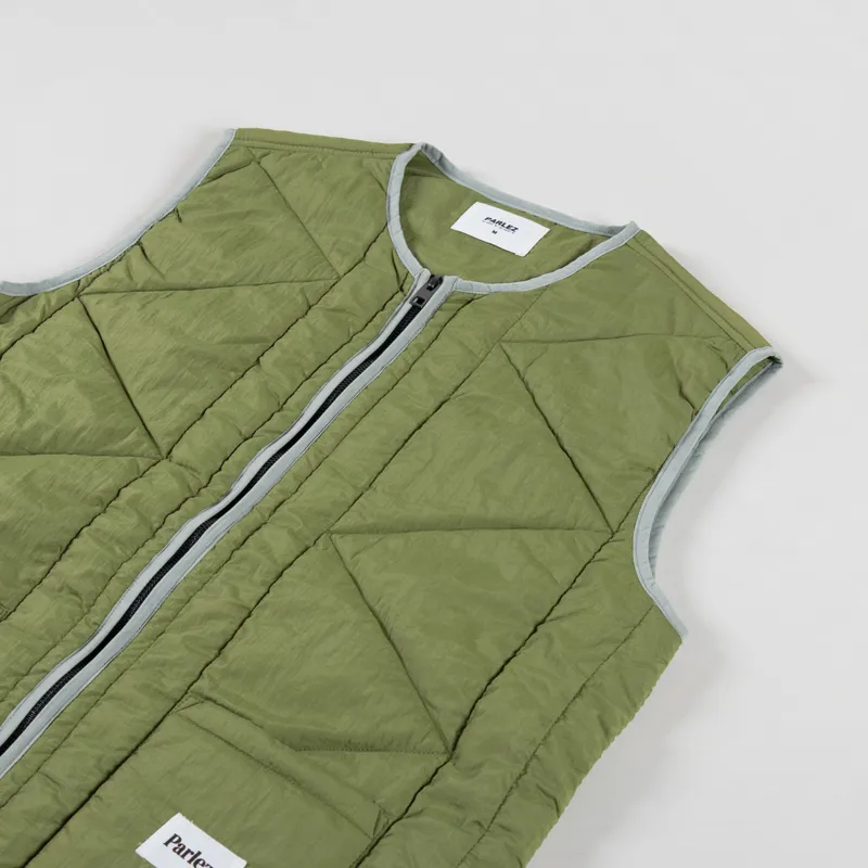 Parlez Elkins Gilet Olive Green-2