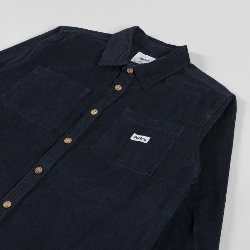 Parlez Ayr Cord Shirt Navy-2