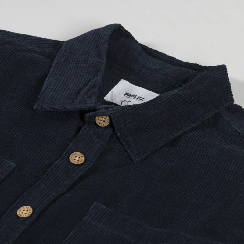 Parlez Ayr Cord Shirt Navy-4