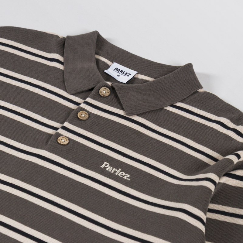 Parlez Aspen Long Sleeve Polo Knit Moss-2