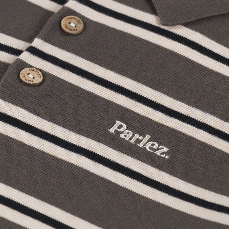 Parlez Aspen Long Sleeve Polo Knit Moss-3