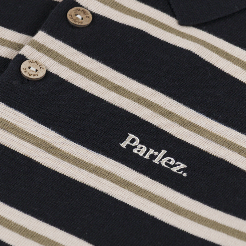 Parlez Aspen Long Sleeve Polo Knit Black-3