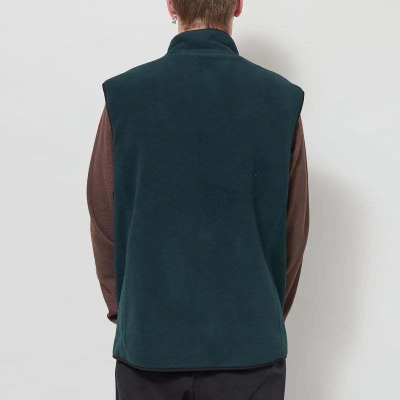Parlez Duality Reversible Fleece Gilet Deep Green-5