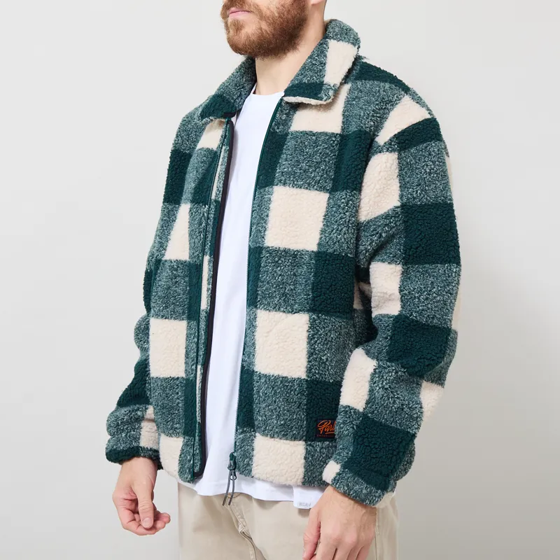 Parlez Province Sherpa Fleece Jacket Deep Green-1