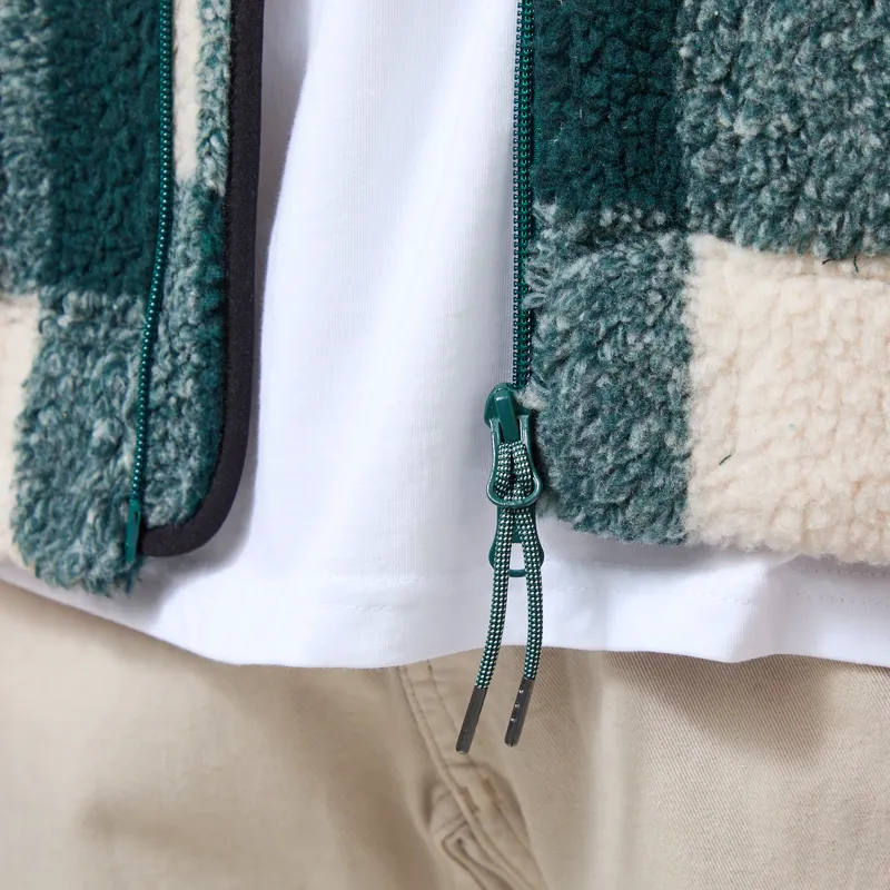 Parlez Province Sherpa Fleece Jacket Deep Green-4