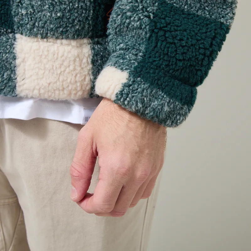 Parlez Province Sherpa Fleece Jacket Deep Green-5