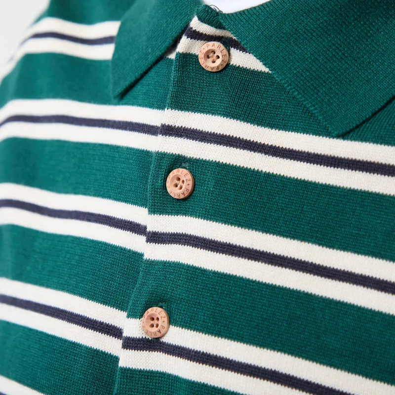 Parlez Crossfield Long Sleeve Polo Knit Deep Green-4