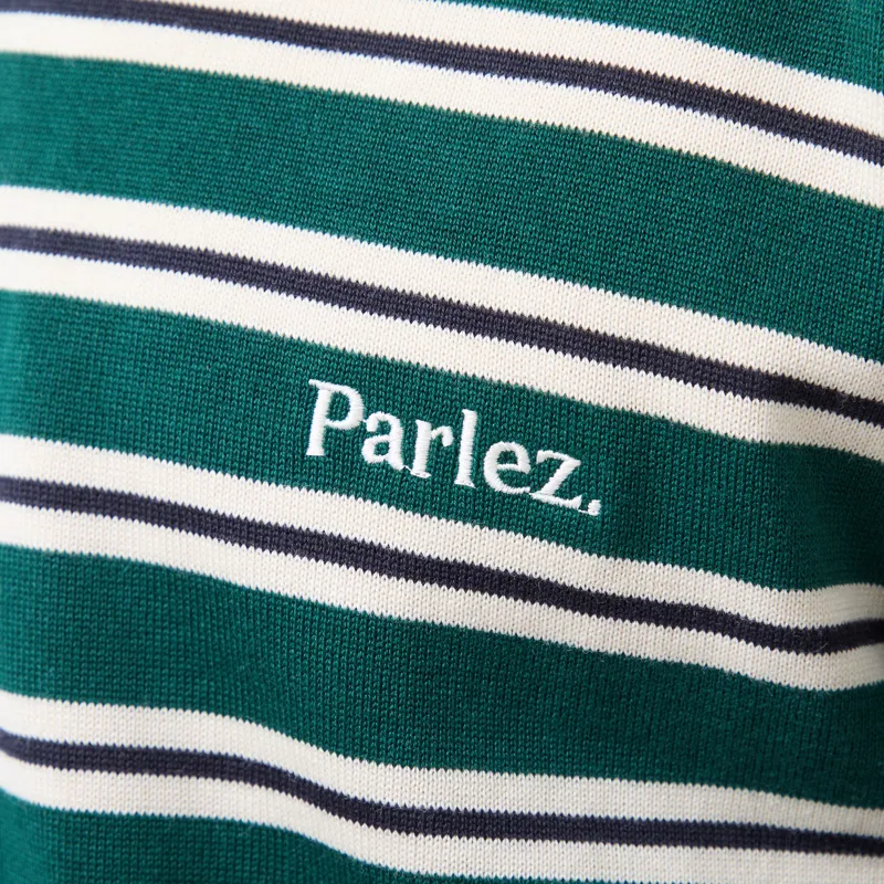 Parlez Crossfield Long Sleeve Polo Knit Deep Green-5