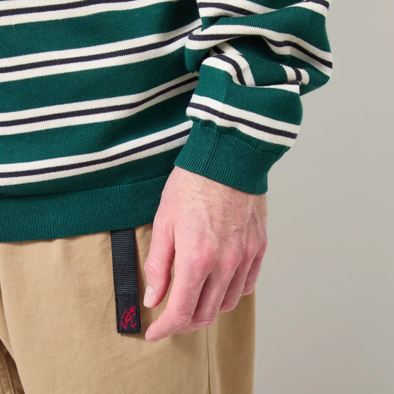 Parlez Crossfield Long Sleeve Polo Knit Deep Green-6