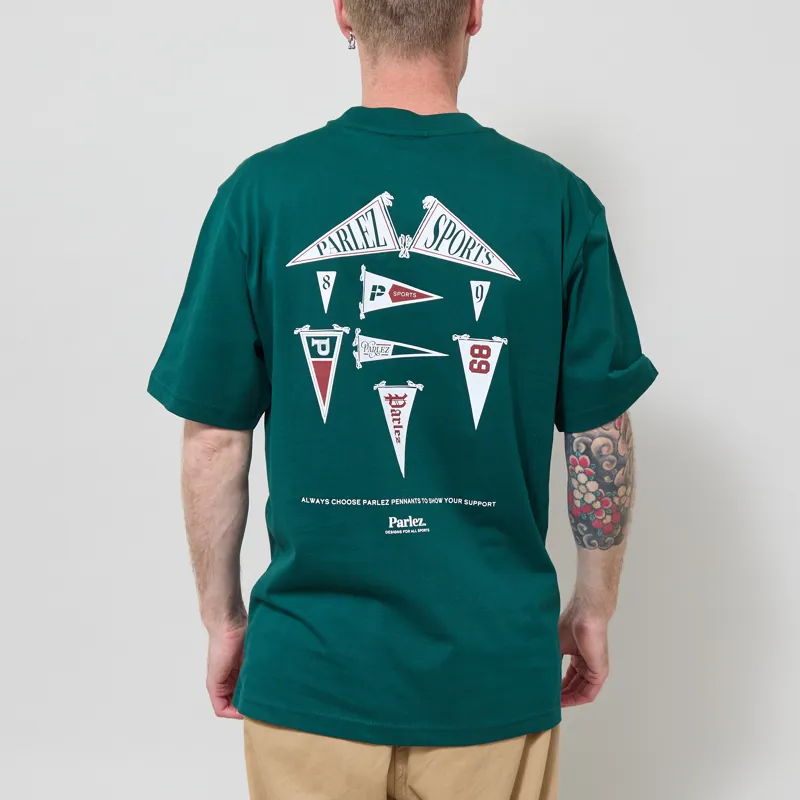 Parlez Pennant T Shirt Deep Green