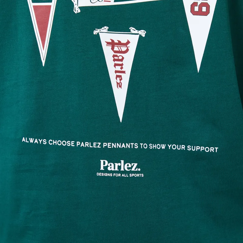 Parlez Pennant T Shirt Deep Green-4
