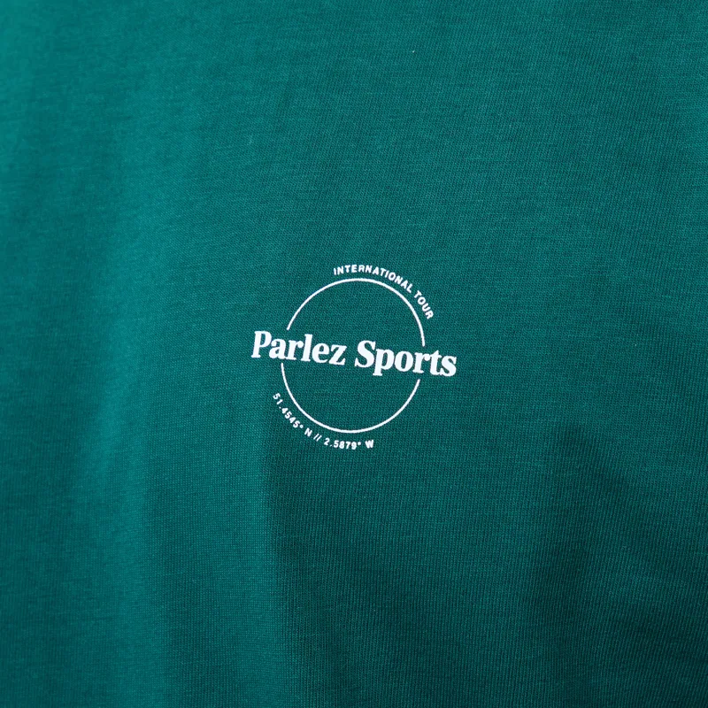 Parlez Haldane Long Sleeve T Shirt Deep Green-4
