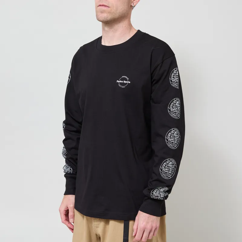 Parlez Haldane Long Sleeve T Shirt Black-1