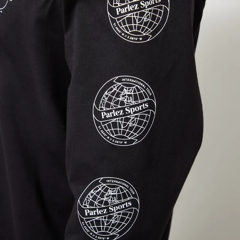 Parlez Haldane Long Sleeve T Shirt Black-5
