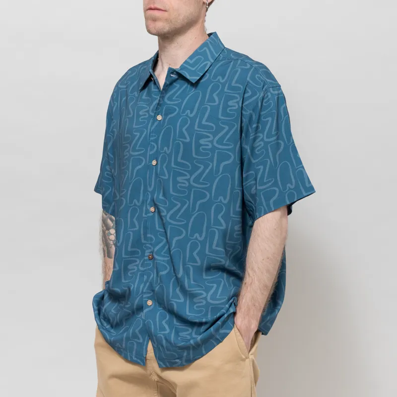 Parlez Stamp Short Sleeve Shirt Oceanic-1