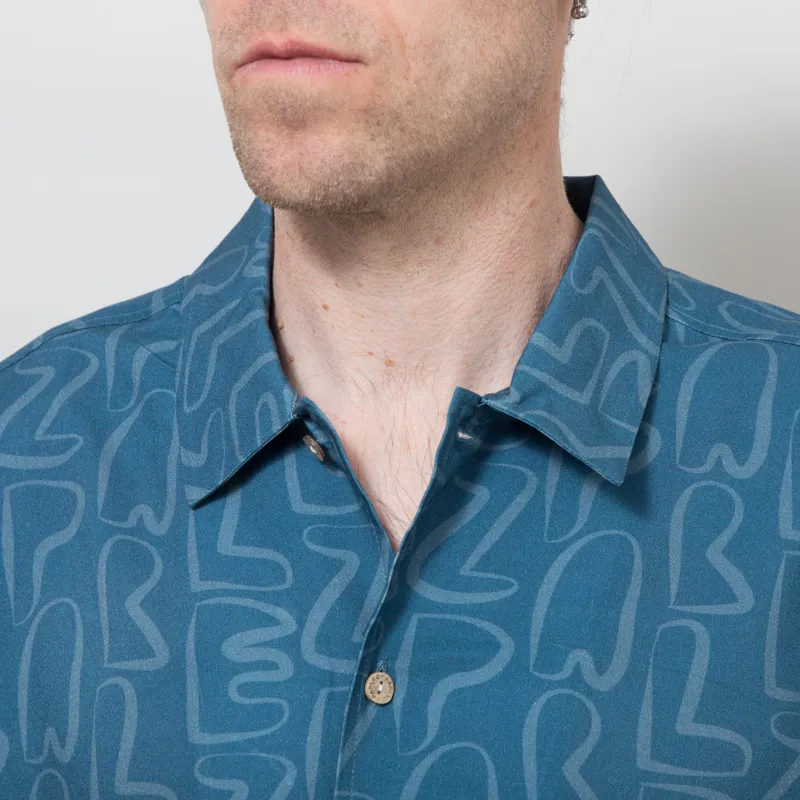 Parlez Stamp Short Sleeve Shirt Oceanic-3