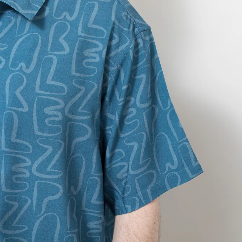 Parlez Stamp Short Sleeve Shirt Oceanic-5