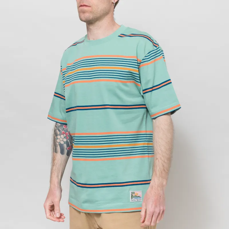 Parlez Calm Stripe T Shirt Mineral-1