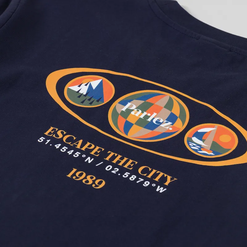 Parlez Jurupa T Shirt Navy-4