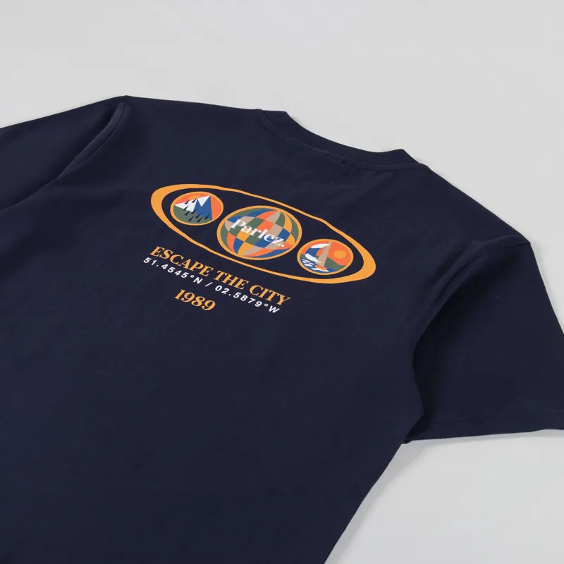 Parlez Jurupa T Shirt Navy-2