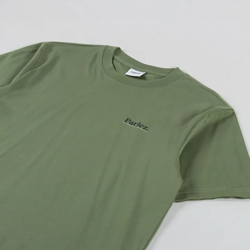 Parlez Banos T Shirt Olive Green-3