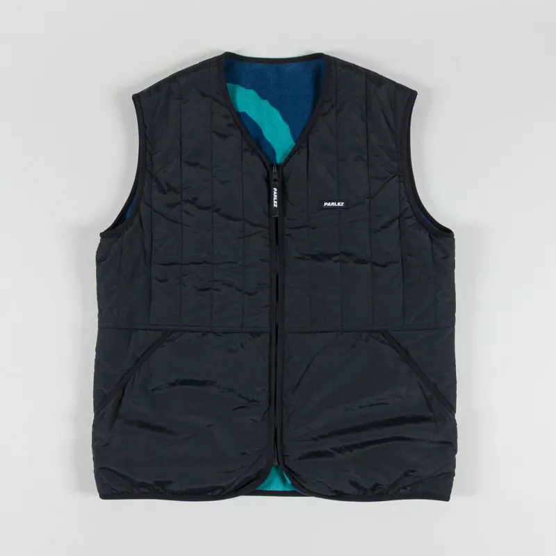Parlez Rotate Reversible Fleece Gilet Black