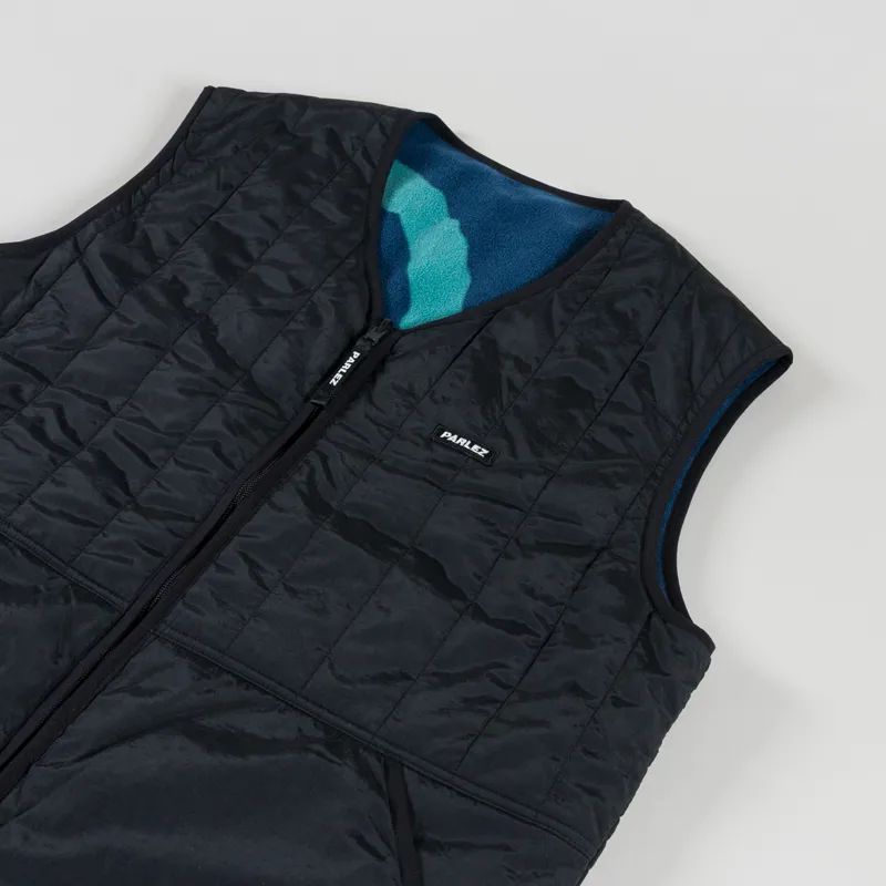 Parlez Rotate Reversible Fleece Gilet Black-5