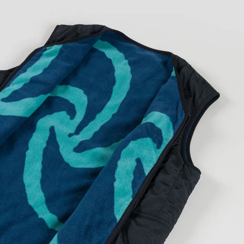 Parlez Rotate Reversible Fleece Gilet Black-6